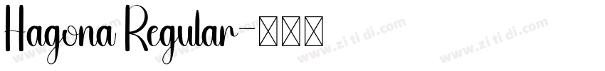 Hagona Regular字体转换